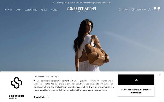 The Cambridge Satchel Company screenshot