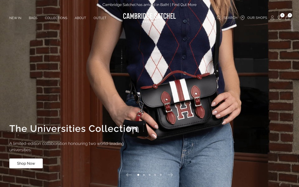 The Cambridge Satchel Company website