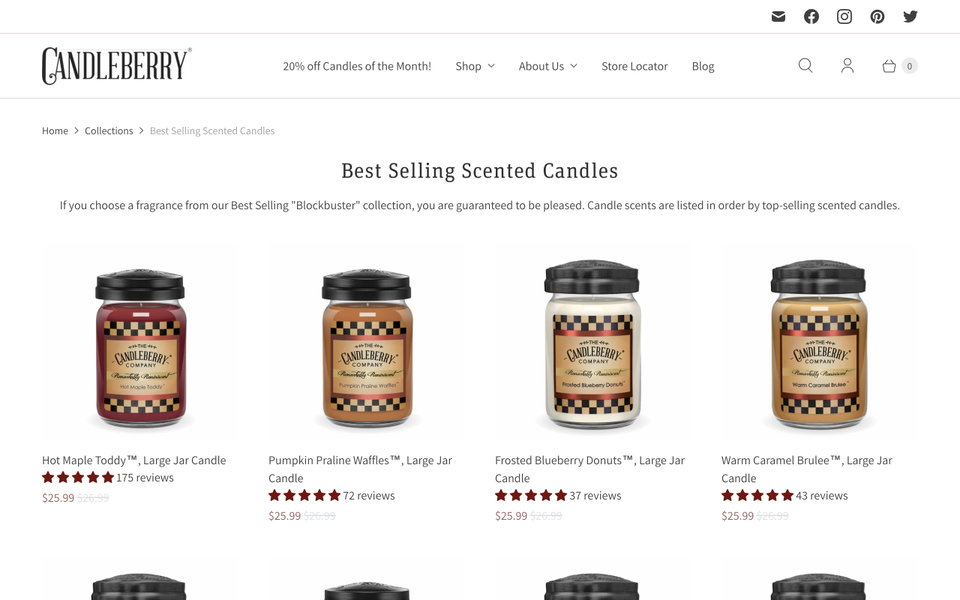 Candleberry website
