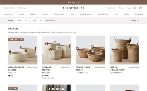 The Citizenry website screenshot