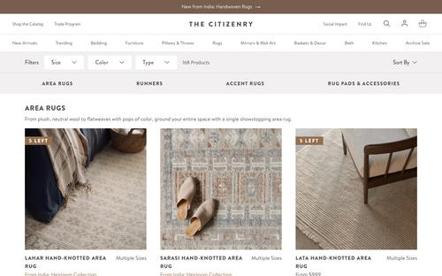 The Citizenry website screenshot
