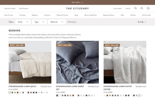 The Citizenry website screenshot