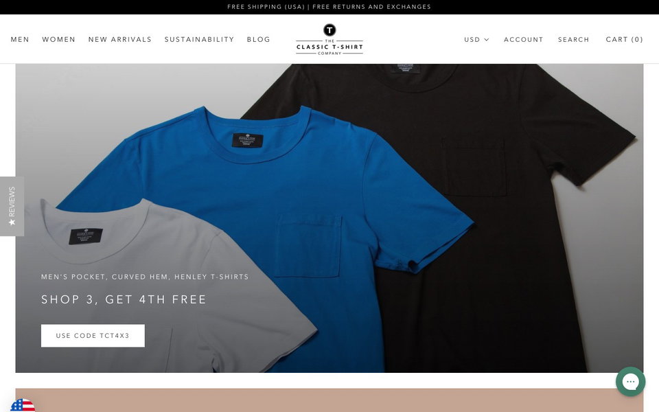 The Classic T-Shirt Company website