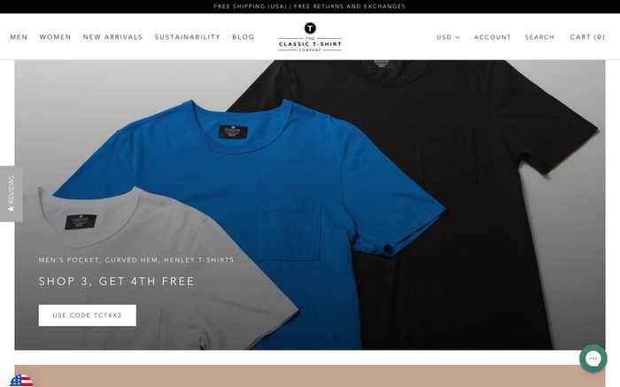 The Classic T-Shirt Company screenshot