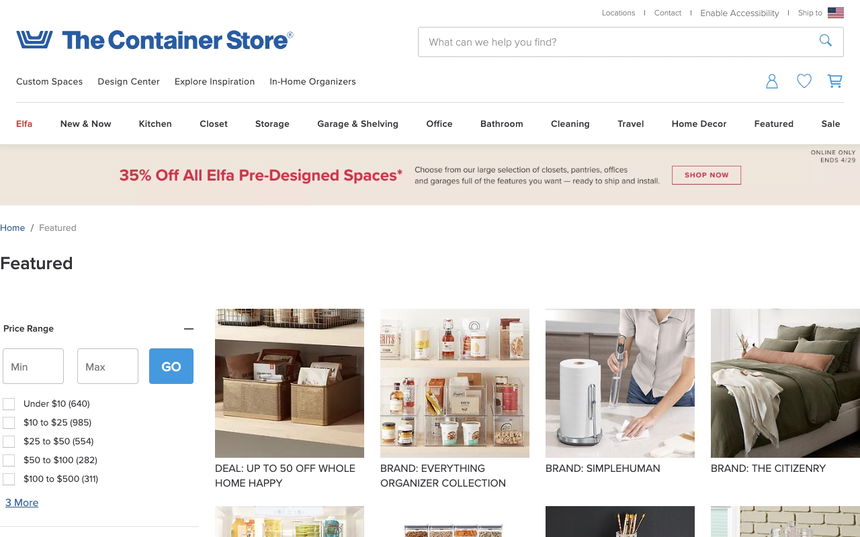 The Container Store on Shomp