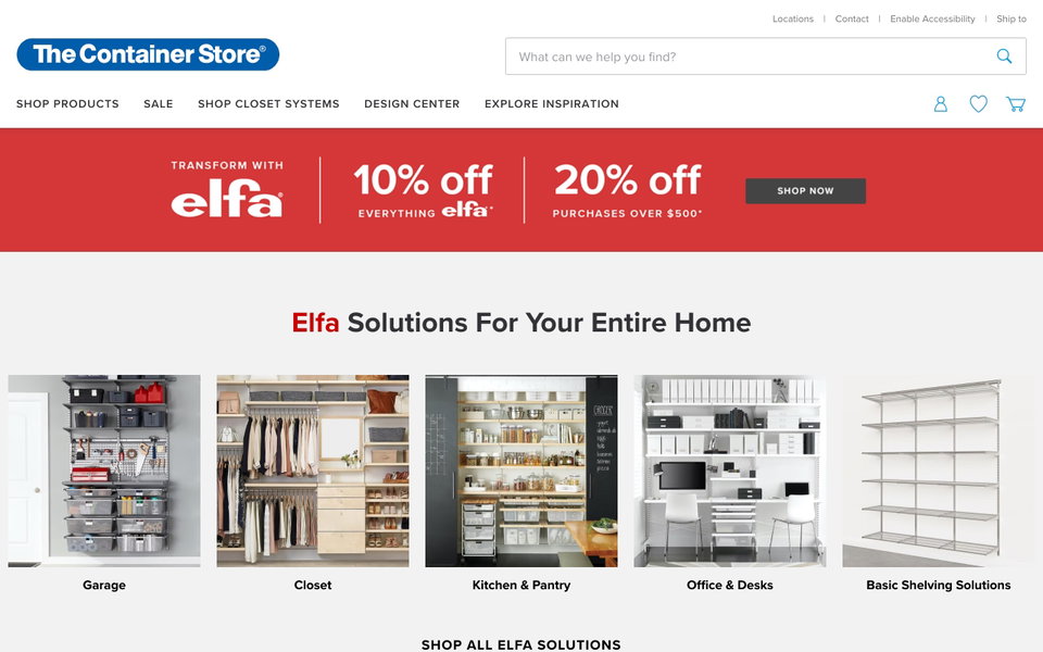 The Container Store website