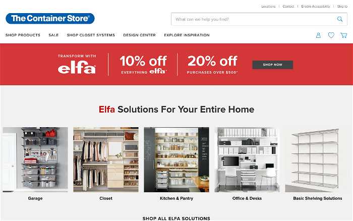 The Container Store screenshot