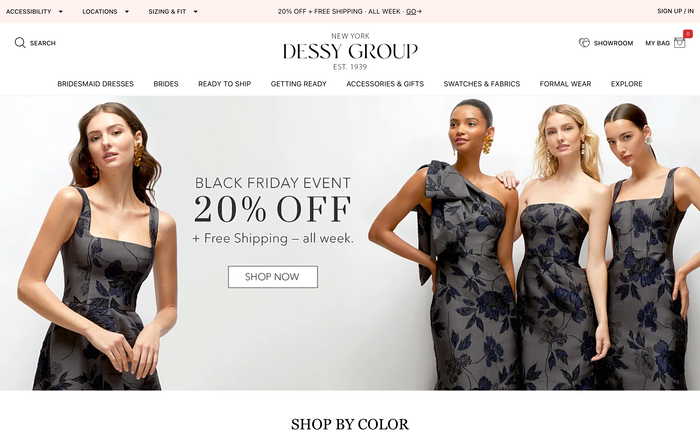 The Dessy Group screenshot