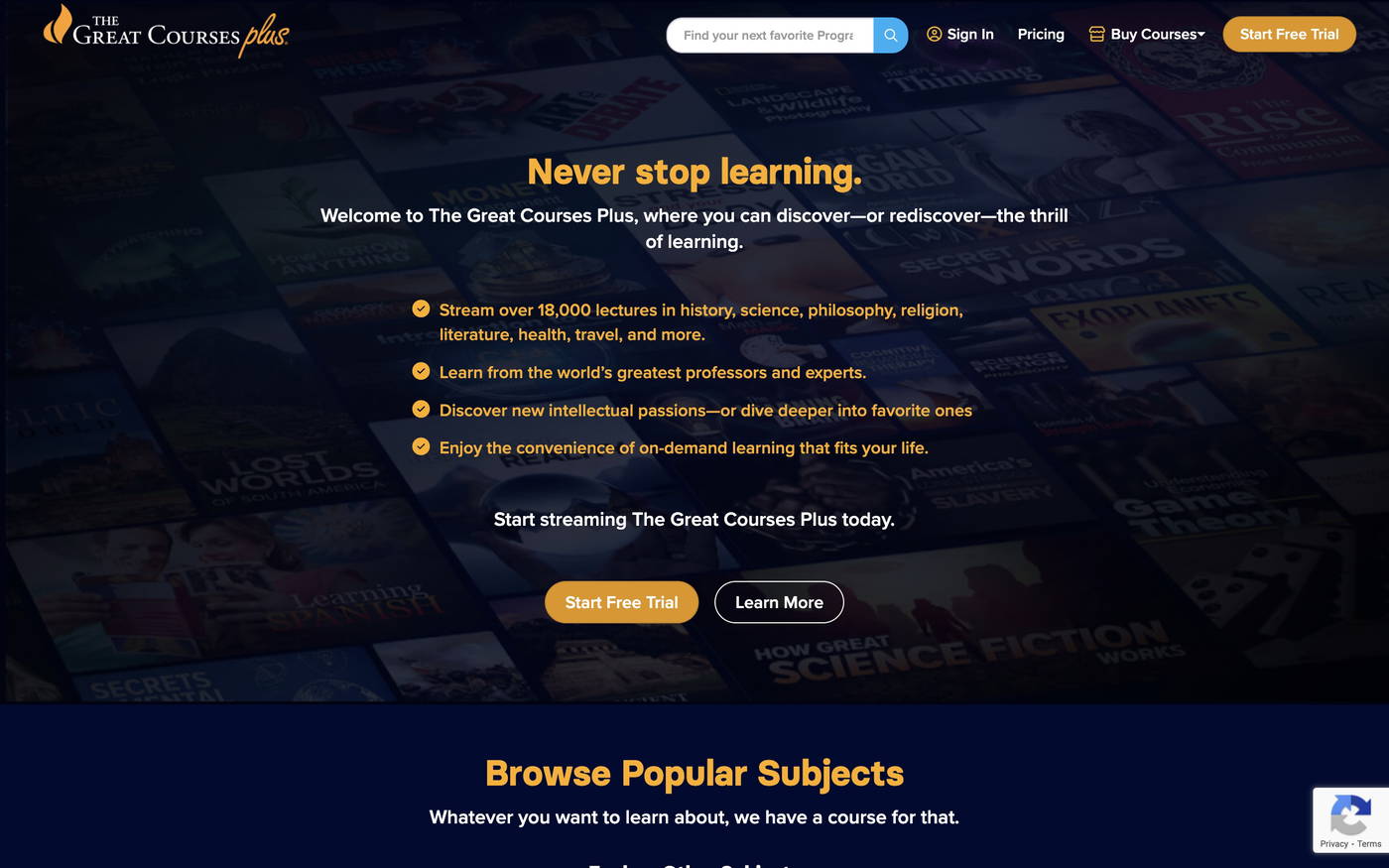 The Great Courses Plus screenshot