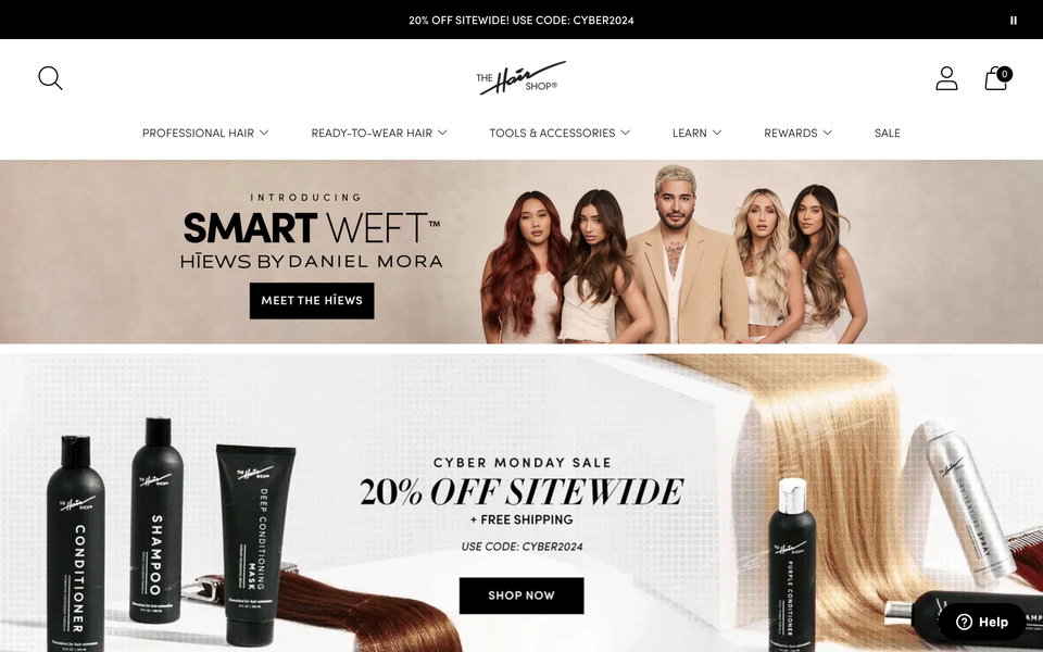 The Hair Shop website