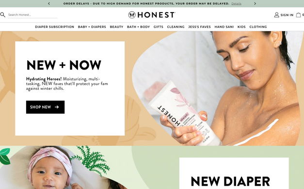 The Honest Company on Shomp