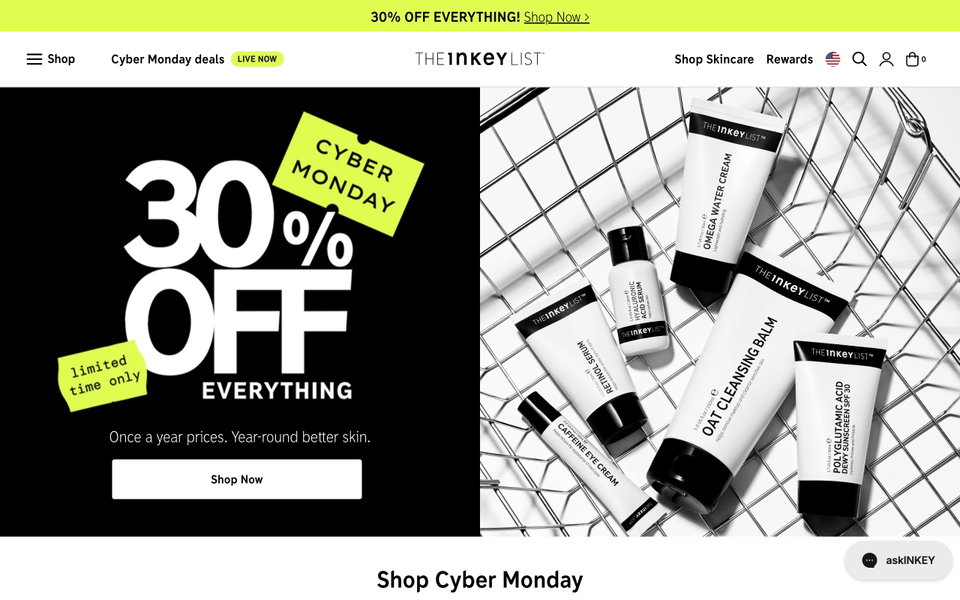 The INKEY List website