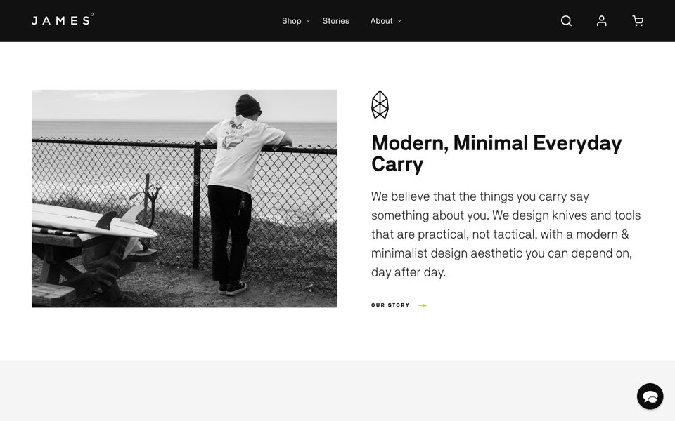 The James Brand website