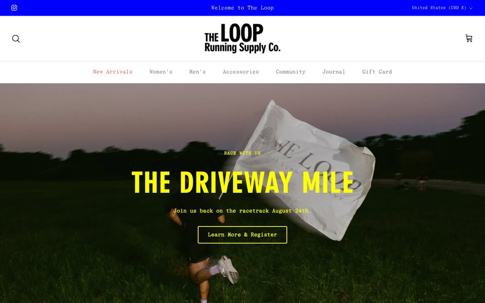 The Loop Running Supply website