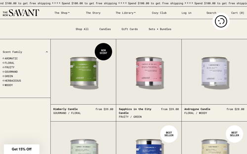 The New Savant website screenshot