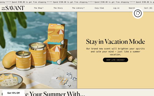 The New Savant website screenshot