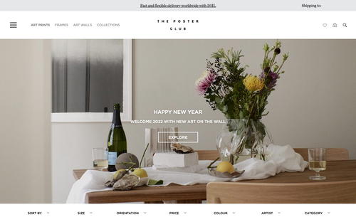THE POSTER CLUB website screenshot