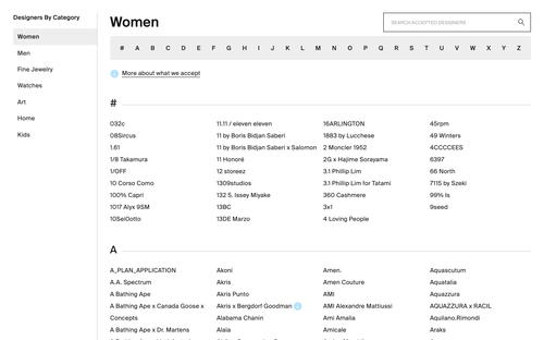 The RealReal website screenshot