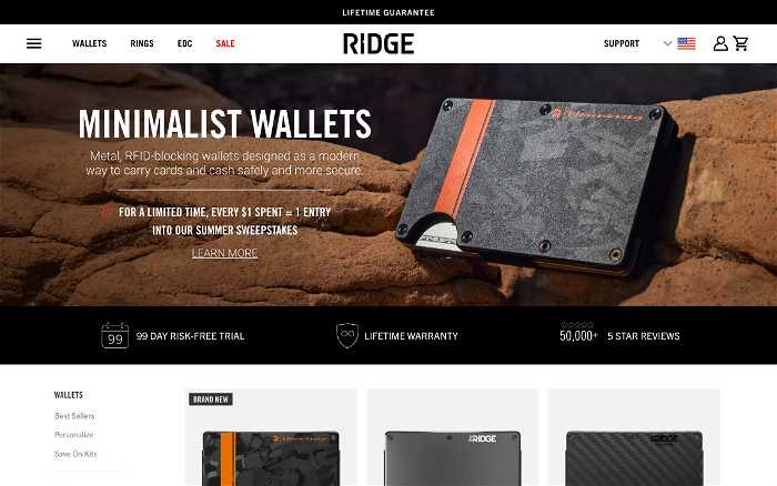 The Ridge Wallet screenshot