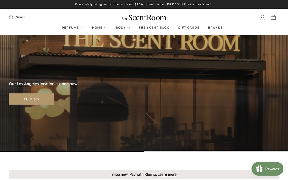 The Scent Room website