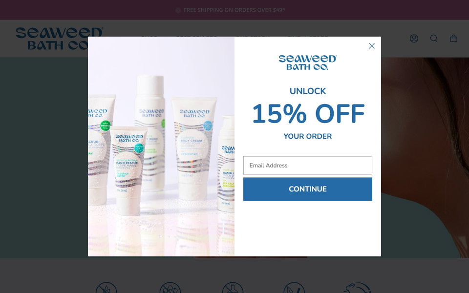 The Seaweed Bath Co. website