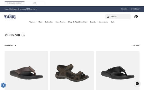 The Walking Company website screenshot