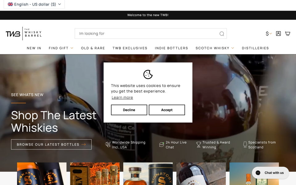 The Whisky Barrel website
