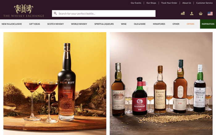 The Whisky Exchange screenshot