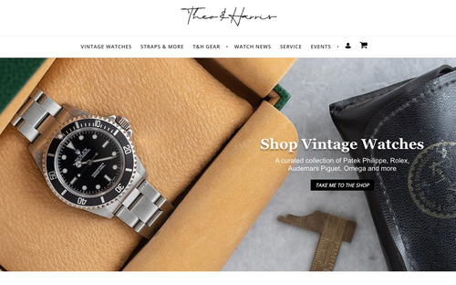 Theo & Harris website screenshot