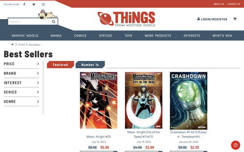 Things From Another World website screenshot