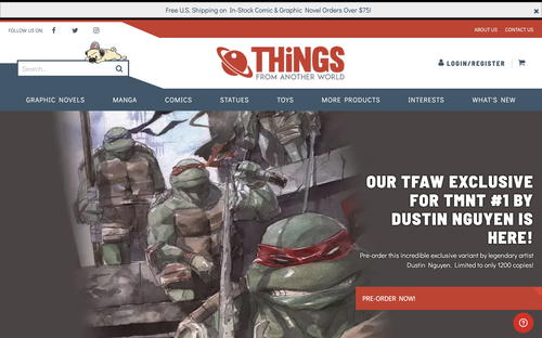Things From Another World website screenshot