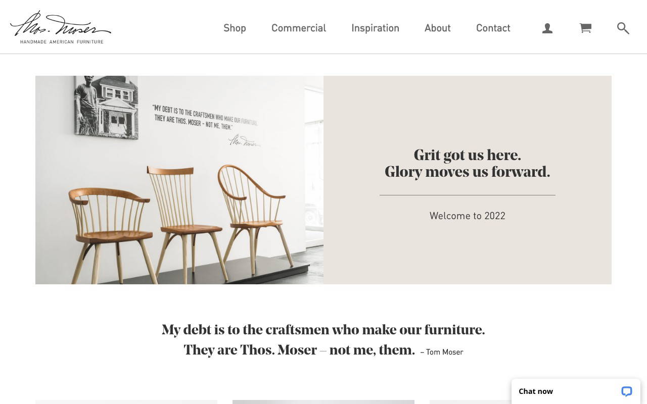 Thos. Moser screenshot