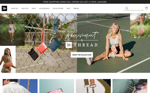 Thread Wallets website screenshot