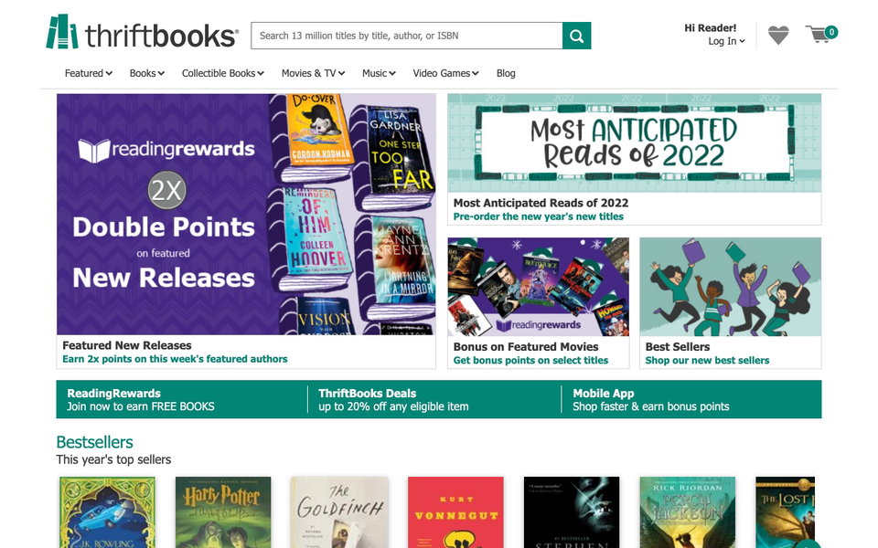 ThriftBooks website