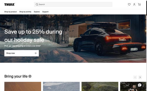 Thule website screenshot