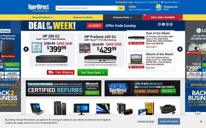TigerDirect screenshot