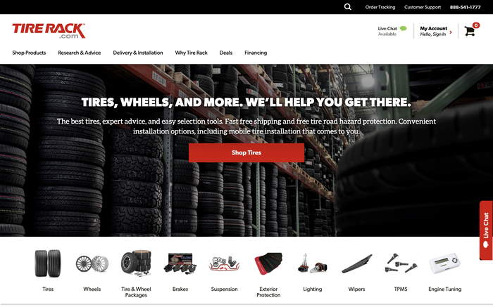 Tire Rack screenshot