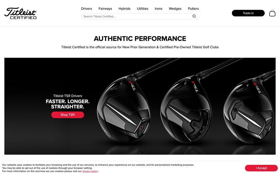 Titleist Certified website
