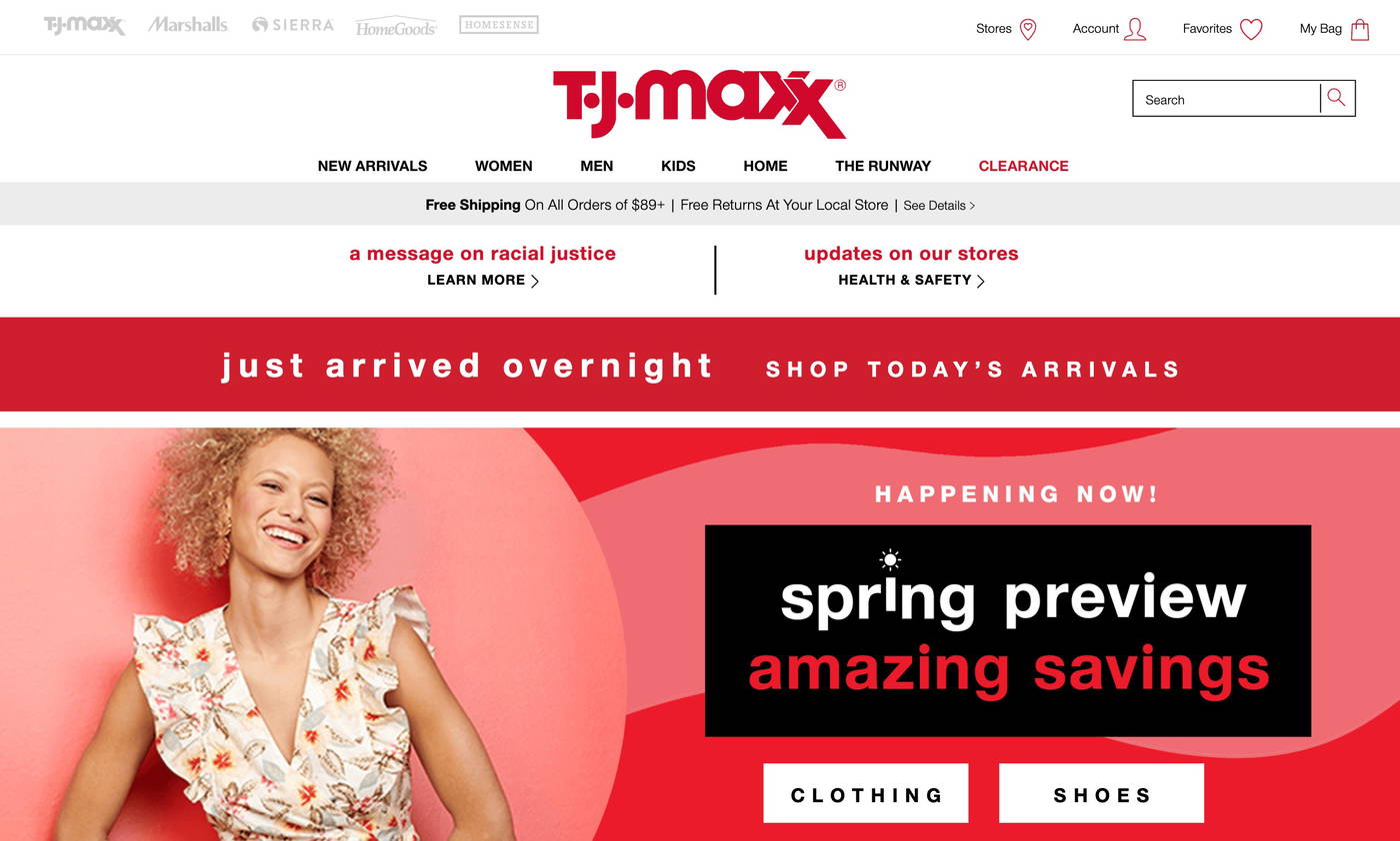 TJ Maxx screenshot