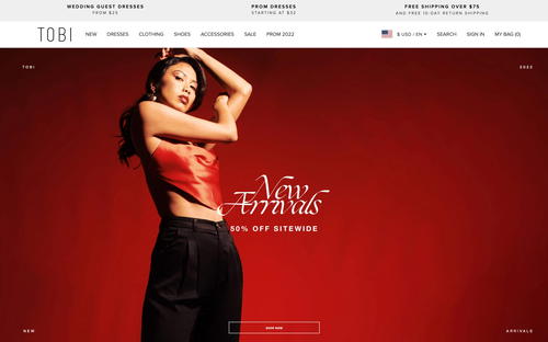 Tobi website screenshot