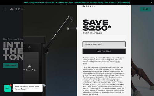Tonal website screenshot