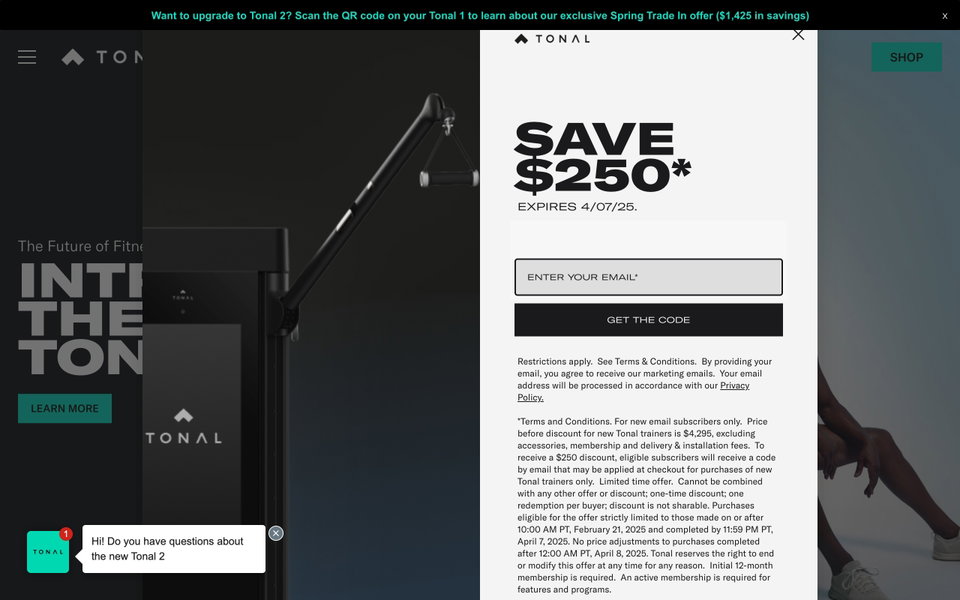 Tonal website