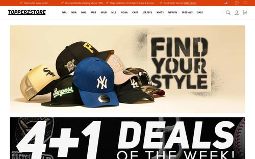 TOPPERZSTORE website screenshot