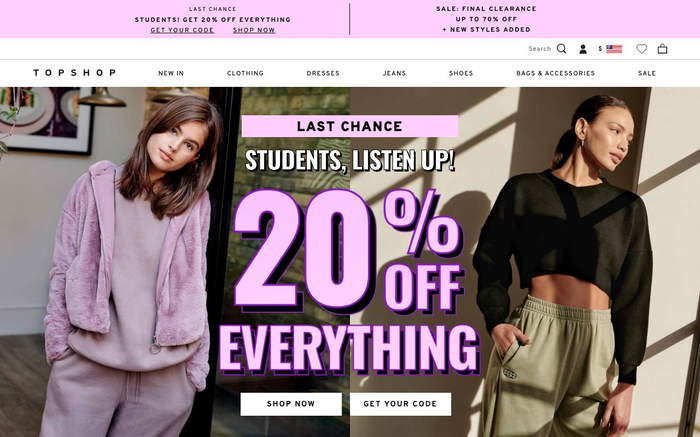 Topshop screenshot