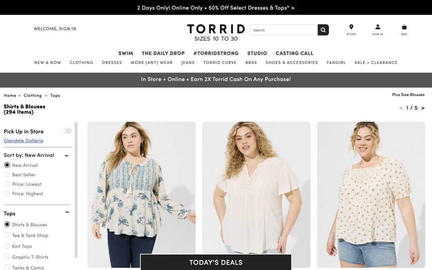 Torrid on Shomp