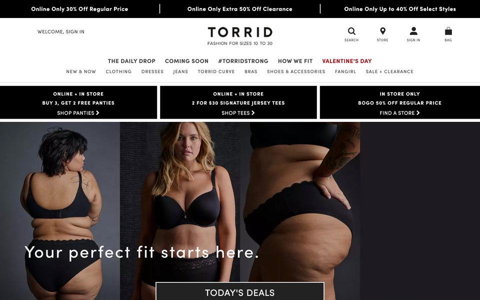 Torrid website