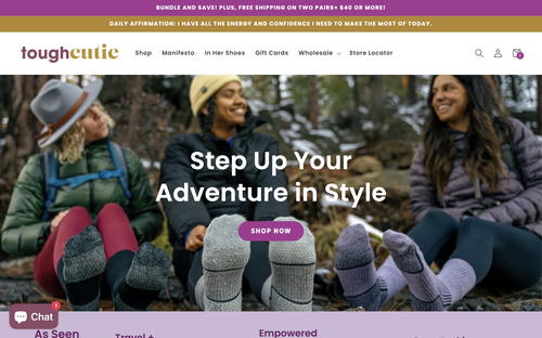 Tough Cutie website screenshot