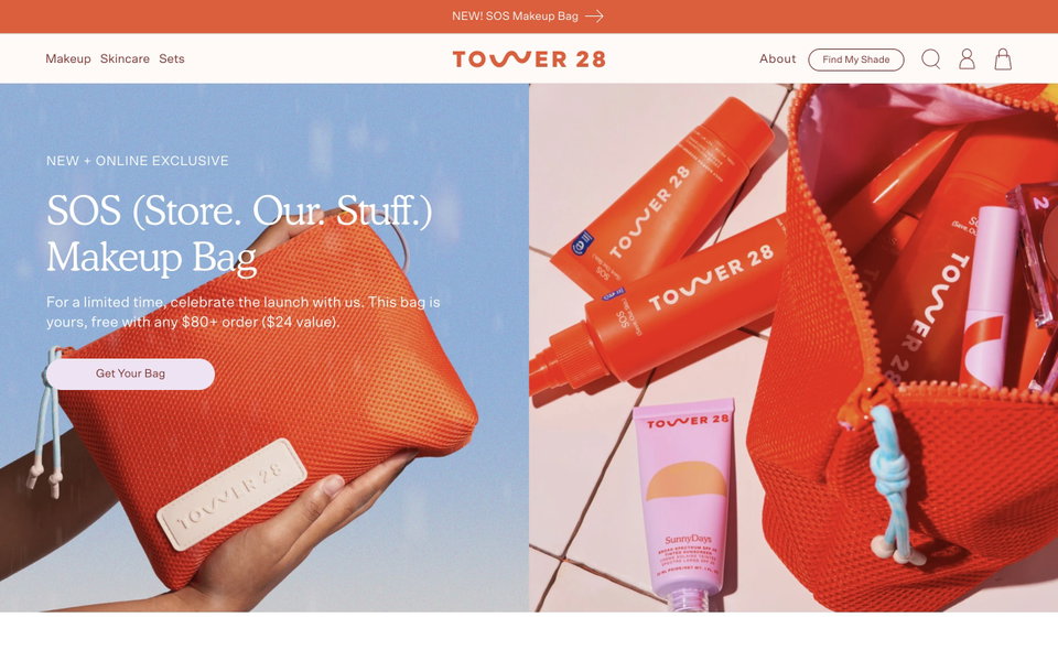 Tower 28 Beauty website