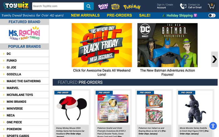 ToyWiz.com screenshot