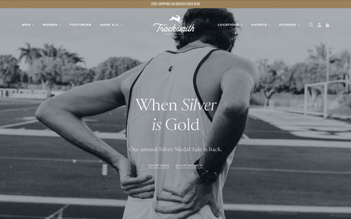 Tracksmith website screenshot